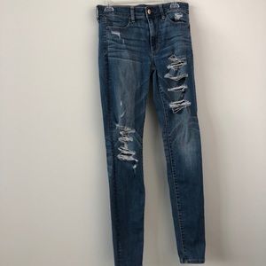 American Eagle Ripped Super Stretch Jeans